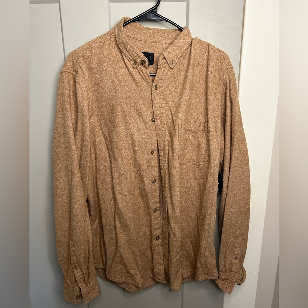 Brown flannel button down